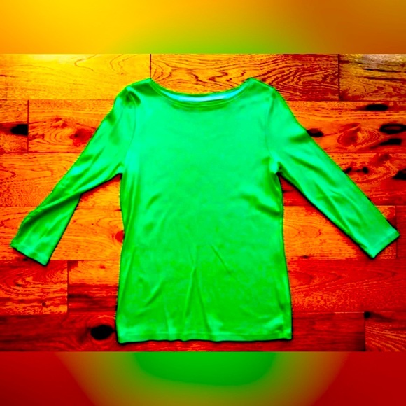 Talbots Vibrant Green Women's ๐ T-shirt - Picture 6 of 6